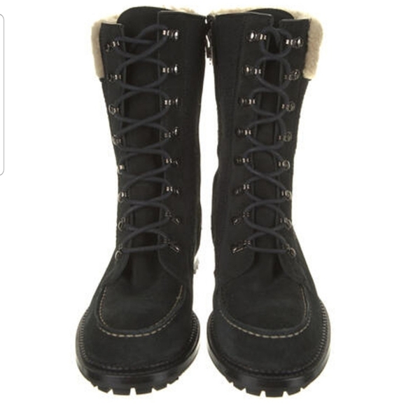 Chanel Winter Lace Up Combat  Boots - Picture 15 of 17